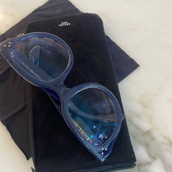 ⭐️Celine Translucent Blue Frames Glasses—Frame Only—GORGEOUS! Italy—Like New! - Picture 7 of 8